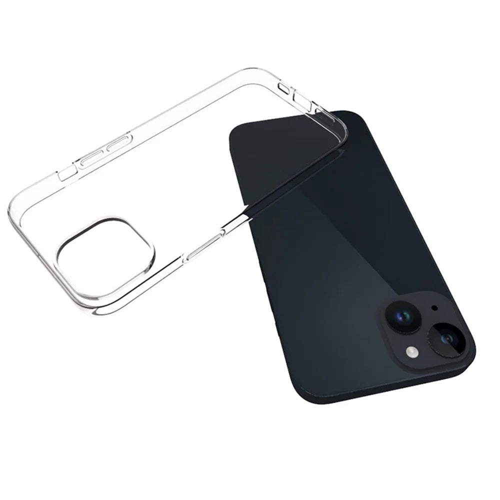 For iPhone 15 Plus Anti-Scratch Cell Phone Case Glossy Waterproof TPU Smartphone Cover Shell - 5