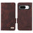 For Google Pixel 8 Hardware Decor PU Leather Phone Case Wallet Stand Phone Cover - Coffee - 1