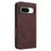 For Google Pixel 8 Hardware Decor PU Leather Phone Case Wallet Stand Phone Cover - Coffee - 6