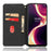 For Boost Mobile Celero 5G+ Phone Leather Case Rhombus Imprinted Cover with Stand Wallet - Black - 2