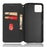For Boost Mobile Celero 5G+ Phone Leather Case Rhombus Imprinted Cover with Stand Wallet - Black - 3