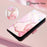 For Nokia C32 (TA-1534) Case with Strap Marble Pattern Leather Phone Cover Card Holder - Rose Gold LS005 - 5