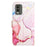 For Nokia C32 (TA-1534) Case with Strap Marble Pattern Leather Phone Cover Card Holder - Rose Gold LS005 - 7