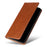 FIERRE SHANN for Samsung Galaxy A23 4G / A23 5G (Global Version) Folding Stand Phone Case PU Leather Wallet Smartphone Cover - Brown - 5