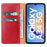 FIERRE SHANN For Samsung Galaxy A34 5G PU Leather Wallet Shockproof Cover Flip Stand Phone Case - Red - 2