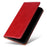 FIERRE SHANN For Samsung Galaxy A34 5G PU Leather Wallet Shockproof Cover Flip Stand Phone Case - Red - 5