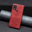 For Nokia C22 PU Leather Folio Cover Imprinting Pattern Card Holder Stand Phone Case - Red - 5