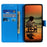 Phone Case for Google Pixel 8 Pro Litchi Texture Leather Wallet Flip Stand Phone Cover - Blue - 3