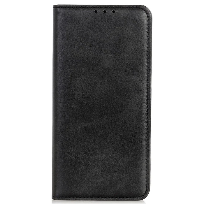 For Google Pixel 8 Split Leather Phone Case Folio Flip Stand Wallet Shockproof Protective Cover - Black - 6