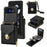 For Samsung Galaxy Z Flip4 5G Zipper Pocket Card Slot Phone Case PU Leather+TPU+PC Protective Cover - Black - 1