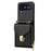 For Samsung Galaxy Z Flip4 5G Zipper Pocket Card Slot Phone Case PU Leather+TPU+PC Protective Cover - Black - 2