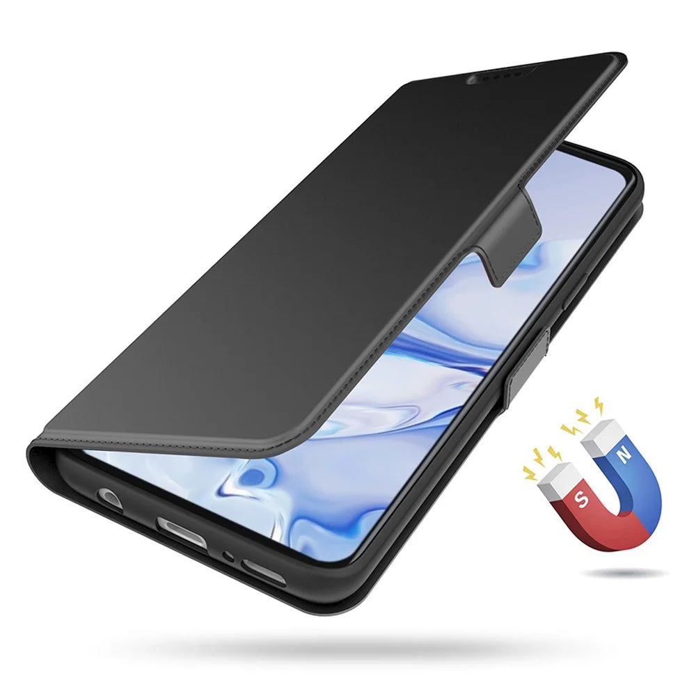 For Asus ROG Phone 7 5G Folio Flip Cover Magnetic PU Leather Folding Stand Flip Card Holder Slot Phone Case - Black - 4