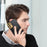 Crocodile Texture Phone Case for Samsung Galaxy S23 Ultra , Ring Kickstand PU Leather Coated TPU 6D Electroplated Cover - Black - 6