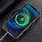 For iPhone 14 Electroplated PU Leather Coated TPU Cover Ring Kickstand Crocodile Texture Phone Case - Black - 4