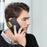 For Samsung Galaxy S23+ PU Leather Coated TPU Case 6D Electroplating Ring Kickstand Phone Cover - Black - 6