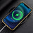 For iPhone 13 Pro PU Leather Coated TPU 6D Electroplated Case Ring Kickstand Crocodile Texture Phone Cover - Black - 4