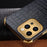 For iPhone 13 Pro PU Leather Coated TPU 6D Electroplated Case Ring Kickstand Crocodile Texture Phone Cover - Black - 7