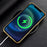 For iPhone 13 PU Leather Coated TPU Crocodile Texture Phone Case 6D Electroplated Kickstand Protective Cover - Black - 4