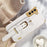 For Samsung Galaxy S23+ Crocodile Texture Leather Coated TPU Phone Case 6D Electroplating Wristband Back Cover - White - 2