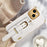 Electroplating Phone Case for iPhone 14 Plus Protective Case with Hand Strap Kickstand - White - 2