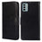 For Nokia G22 Leather Wallet Phone Case Folding Stand Anti-drop Cover - Black - 1