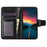 For Nokia G22 Leather Wallet Phone Case Folding Stand Anti-drop Cover - Black - 2