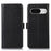 For Google Pixel 8 RFID Blocking Phone Case Genuine Cowhide Leather Cover with Stand Wallet - Black - 1