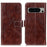 PU Leather Stand Case for Google Pixel 8 Pro , Retro Crazy Horse Texture Wallet Protective Cover - Brown - 1