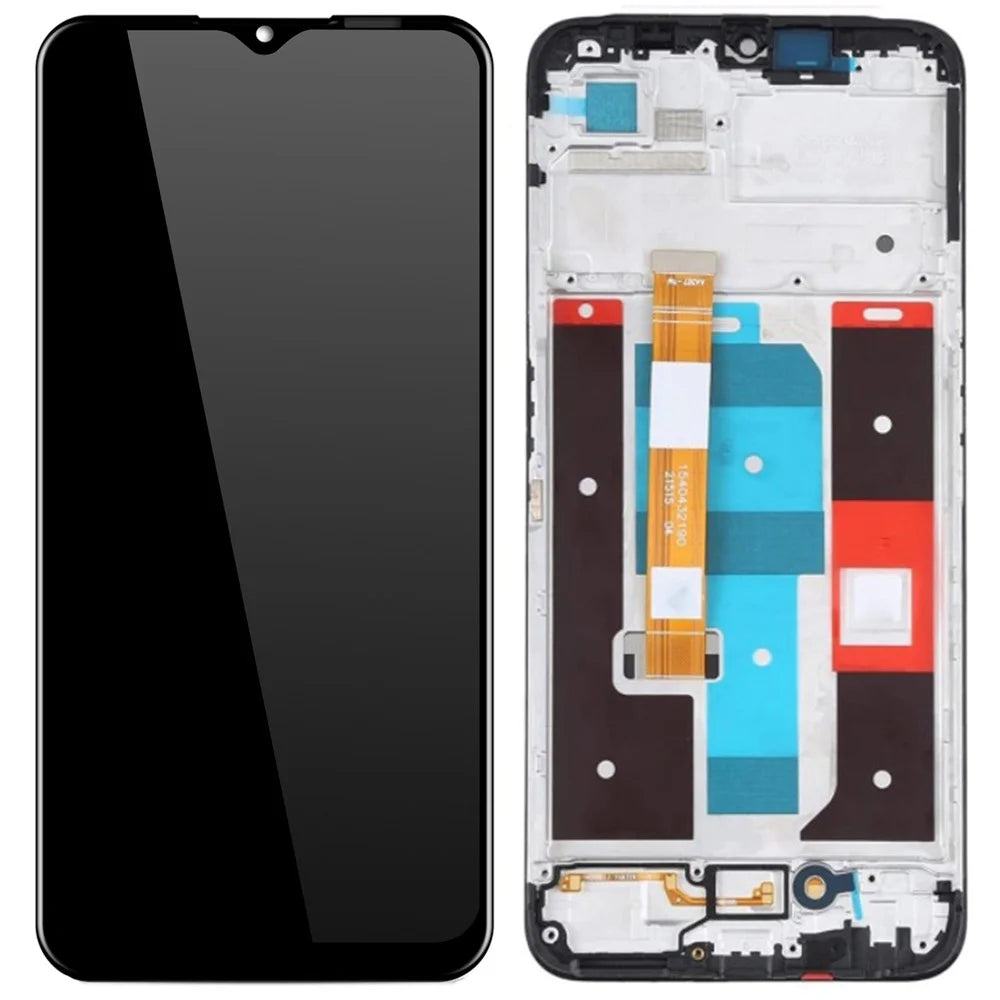 For Realme C35 4G Grade C LCD Screen and Digitizer Assembly + Frame Replacement Part (without Logo) - 1