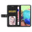 HT01 For Sony Xperia 10 V TPU+PU Leather Phone Case Imprinted Y-shaped Line Flip Stand Wallet Cover - Black - 2