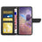 HT03 For Sony Xperia 10 V Skin-touch Leather Phone Case Imprinted Stand Wallet Cover with Shoulder Strap - Black - 2