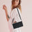 HT03 For Sony Xperia 10 V Skin-touch Leather Phone Case Imprinted Stand Wallet Cover with Shoulder Strap - Black - 4