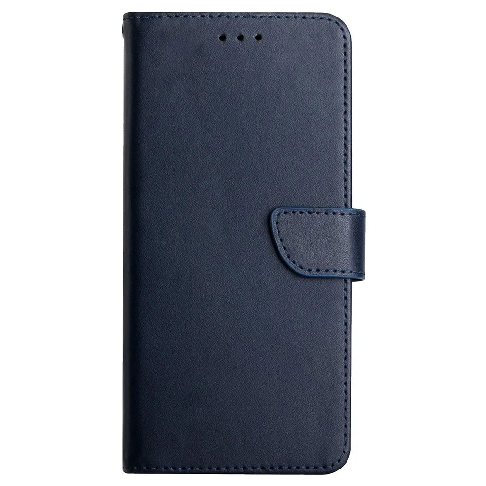HT02 For Sony Xperia 1 V Nappa Texture Phone Case Stand Wallet Genuine Cow Leather Flip Phone Cover - Blue - 7