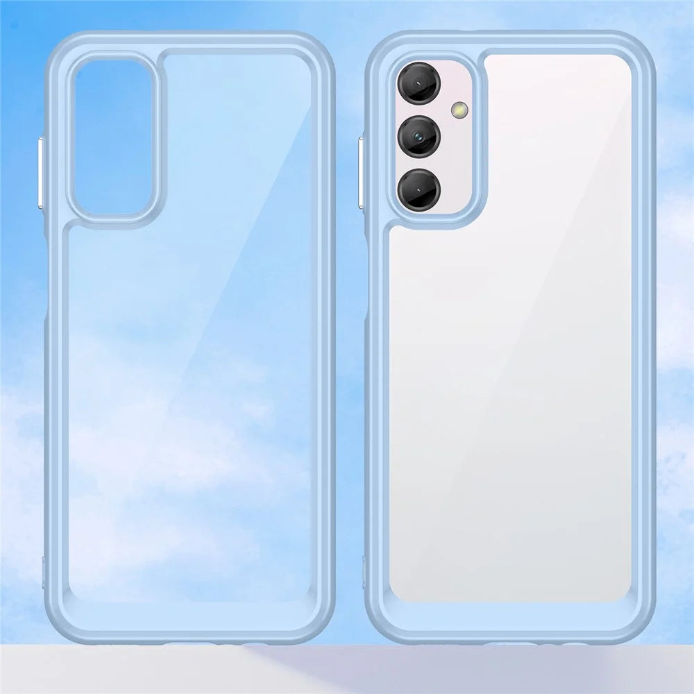 For Samsung Galaxy M14 5G Anti-Drop Phone Cover TPU+Acrylic Dustproof Phone Case Shell  - Blue - 2