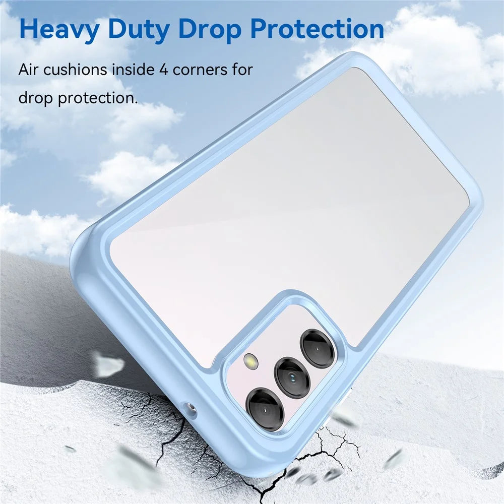 For Samsung Galaxy M14 5G Anti-Drop Phone Cover TPU+Acrylic Dustproof Phone Case Shell  - Blue - 3