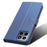 For Boost Mobile Celero 5G+ Diamond Texture PU Leather+TPU Cell Phone Cover Flip Stand Wallet Case - Blue - 5