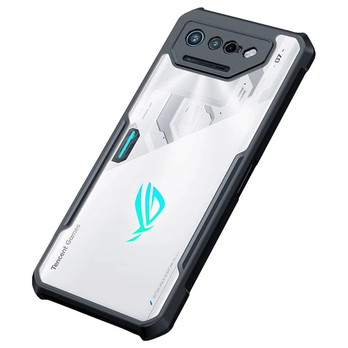 XUNDD Phone Case for Asus ROG Phone 7 5G / 7 Pro , Acrylic+TPU Fall Prevention Protective Cover - Transparent / Black - 1