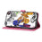 Butterfly Imprinted Shell for Samsung Galaxy A22 5G (EU Version) Stand PU Leather Wallet Skin-touch Phone Cover - Rose - 3