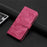 Butterfly Imprinted Shell for Samsung Galaxy A22 5G (EU Version) Stand PU Leather Wallet Skin-touch Phone Cover - Rose - 7