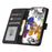 For iPhone 13 Pro 6.1 inch PU Leather Butterfly Imprinted Stand Wallet Case Skin-touch Phone Cover - Black - 2