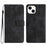 PU Leather Shell for iPhone 13 mini 5.4 inch Stand Wallet Case Butterfly Imprinted Skin-touch Phone Cover - Black - 1