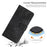 Stand Wallet Case for iPhone 14 Pro PU Leather Butterfly Imprinted Skin-touch Phone Cover - Black - 5
