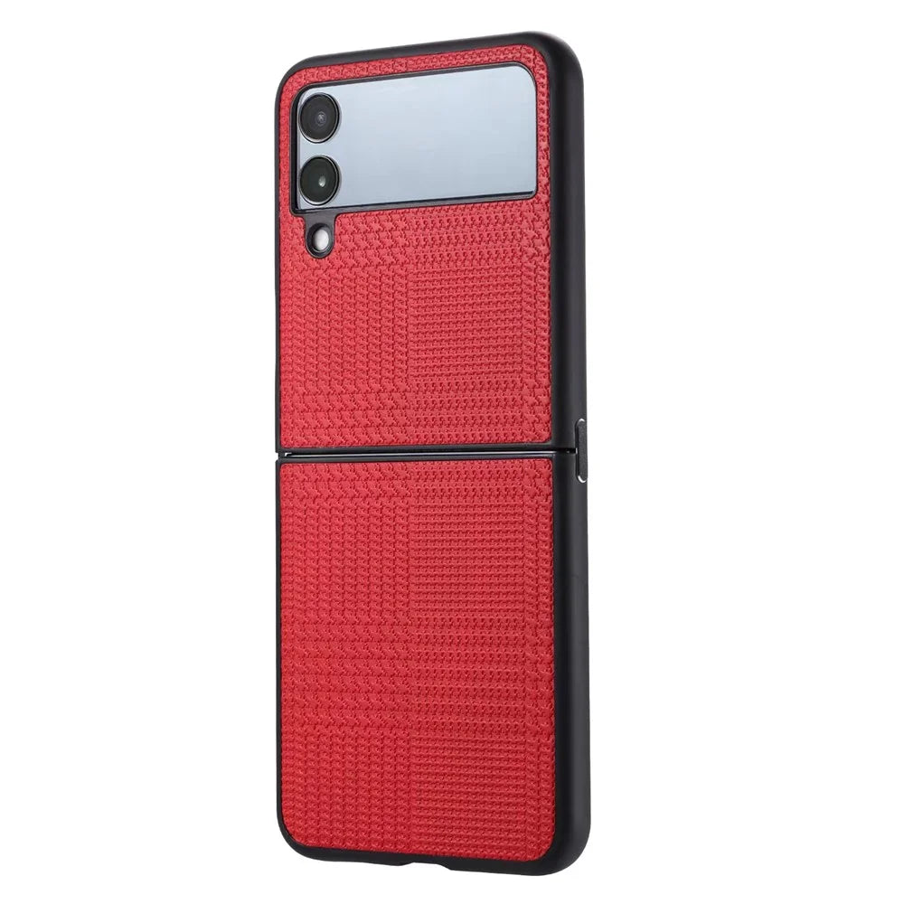 VILI TH Series Phone Case for Samsung Galaxy Z Flip4 5G , Aramid Fiber Fiber PU Leather Coated PC+TPU Phone Cover - 2