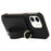 Fall-proof Cover for iPhone 11 6.1 inch Card Holder Hand Strap Leather+TPU Phone Kickstand Case with Shoulder Strap - Black - 3
