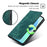 Phone Case for OnePlus Nord 3 5G / Ace 2V 5G Shockproof PU Leather RFID Blocking Stand Wallet Flip Cover - Green - 4