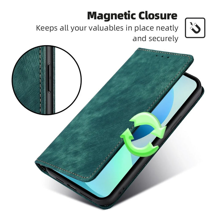 Phone Case for OnePlus Nord 3 5G / Ace 2V 5G Shockproof PU Leather RFID Blocking Stand Wallet Flip Cover - Green - 4
