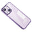 SULADA For iPhone 14 Plus TPU Frame Tempered Glass Back Phone Case Lens Protector Glitter Electroplating Cover - Purple - 1
