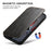 SUTENI J05 For iPhone 14 Pro PU Leather Stand Case Phone Wallet Cover Compatible with MagSafe - Black - 7