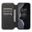 SUTENI J06 For iPhone 14 Pro Stand Wallet PU Leather Phone Case Compatible with MagSafe - Black - 2