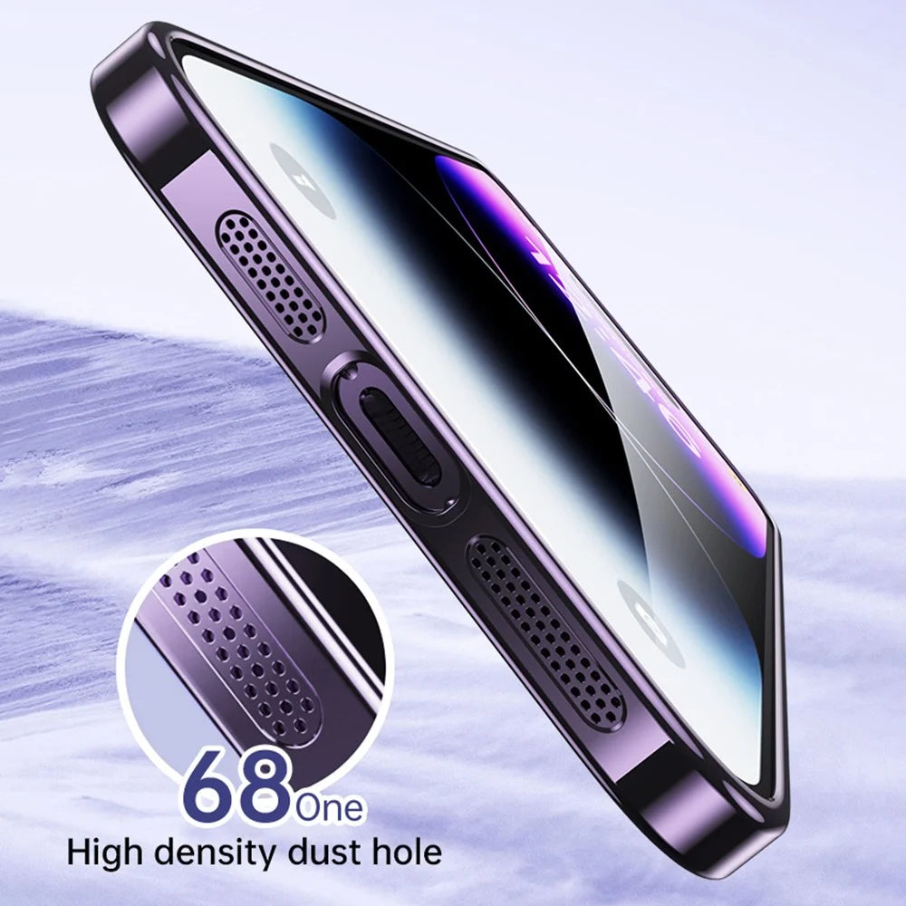 SULADA For iPhone 13 Pro Max 6.7 inch Glitter Soft TPU Phone Case Rhinestone Decor Electroplating Cover - Purple - 6